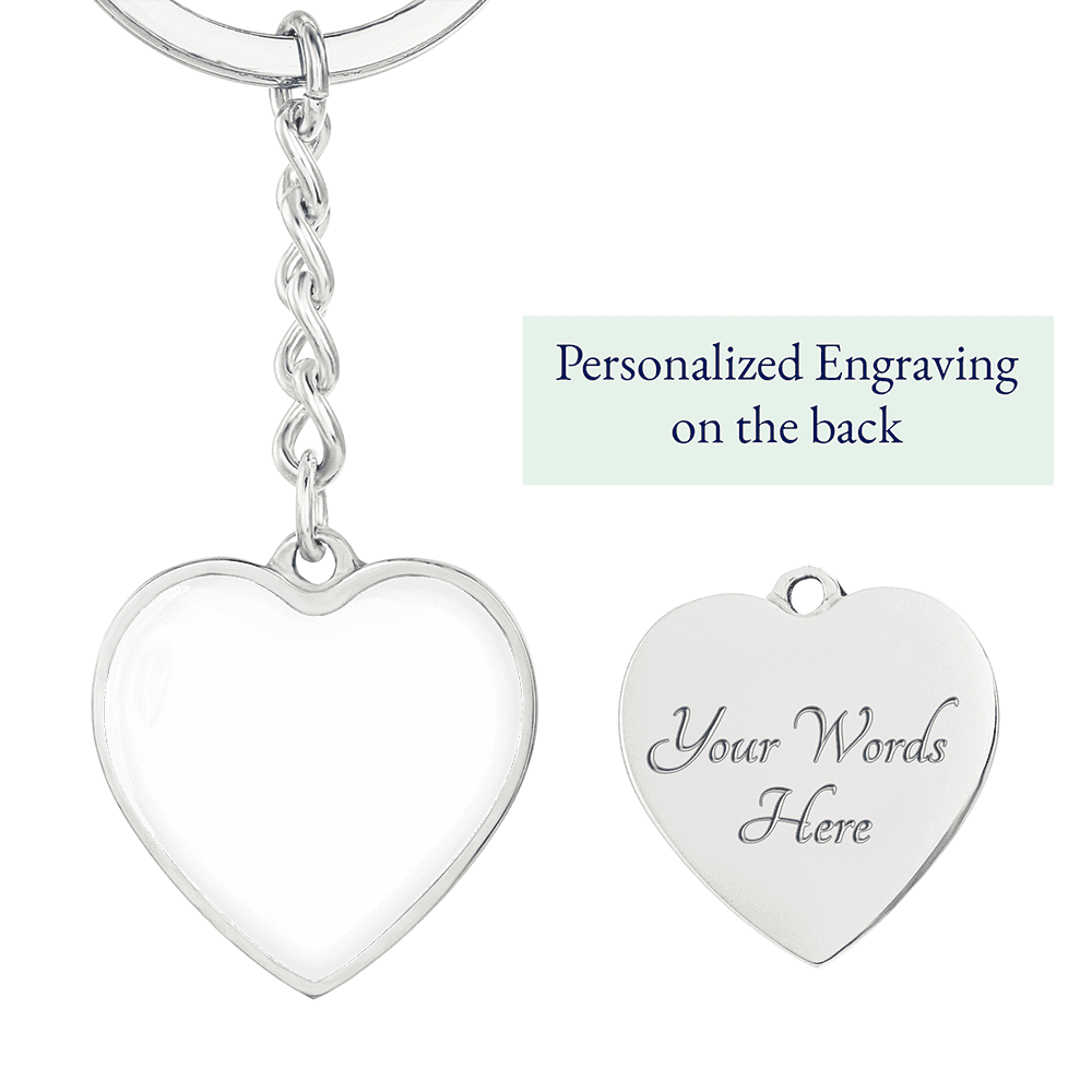 Personalized Rotating Metal Double Side Square Keychain